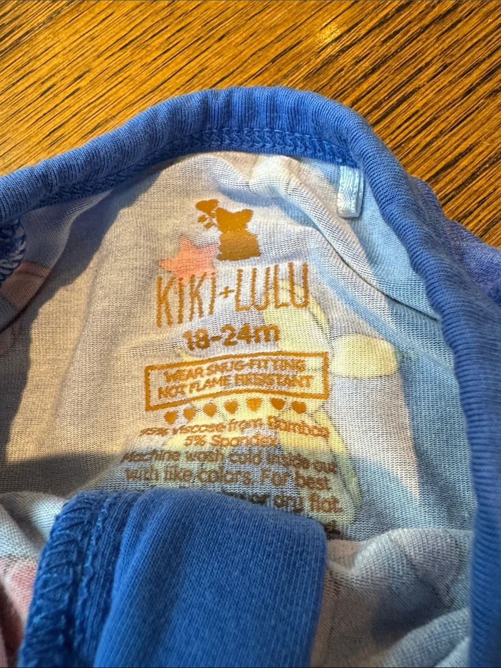 Blue Balloon Animal Print Kids Footed Pajamas with Zipper